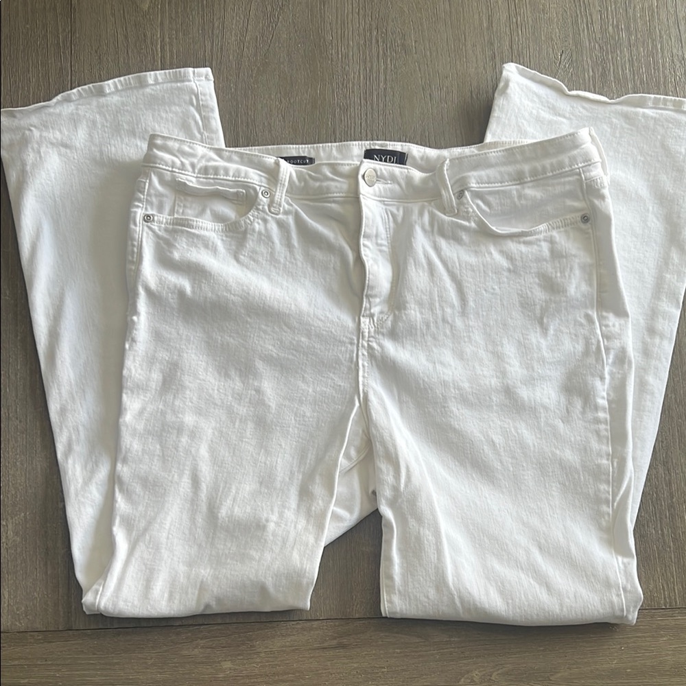 NYDJ White Barbra Bootcut Jeans